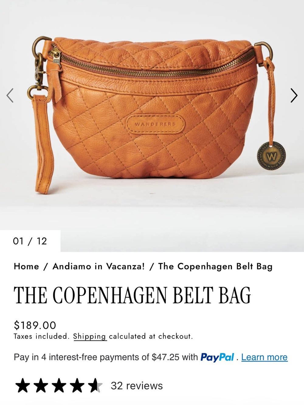Wanderers Quilted Crossbody in Tan - Picture 4 of 10
